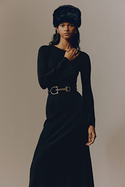 H&M Lastik Örgülü Elbise