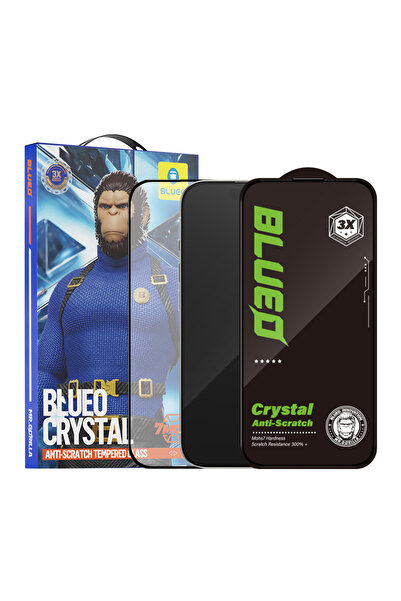 BLUEO Folie iPhone 15 Pro Max Crystal Anti-Scratch Glass, negru