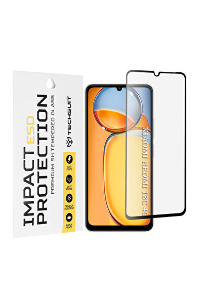 Techsuit Xiaomi Redmi 13C 4G ESD Glass Screen Protector, black