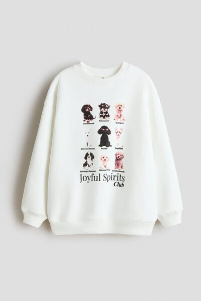 H&M Motif Detaylı Sweatshirt