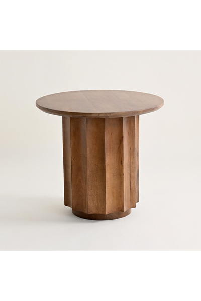 homez طاولة جانبية خشبية بنية اللون، 50 × 55 × 55 سم