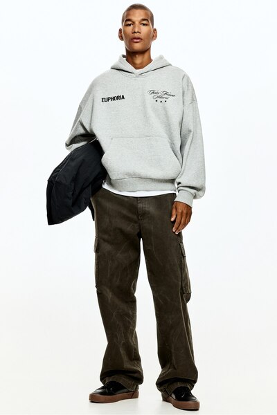 H&M Kapüşonlu Üst Loose Fit