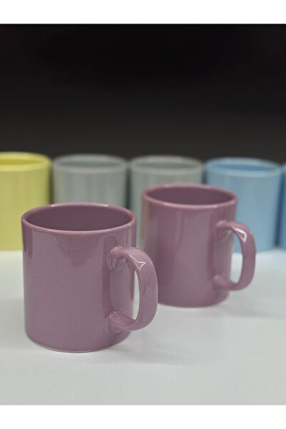 KirLiNova 7 Colored Ceramic Mugs – Set for 2 People