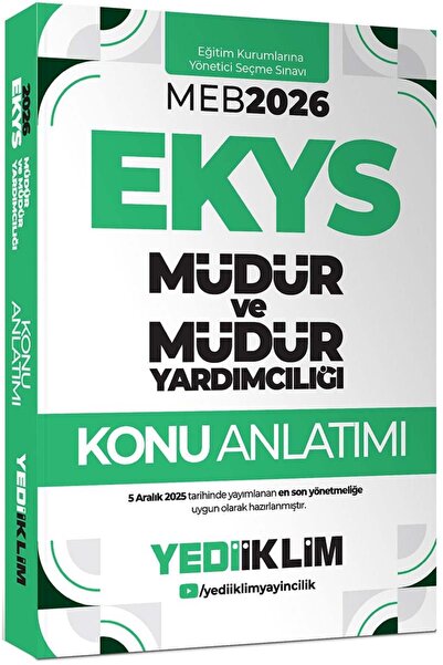 Yediiklim Yayınları 2026 MEB EKYS Müdür Ve Müdür Yardımcılığı Konu Anlatımı