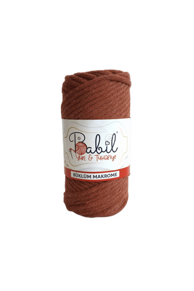 Babil خيط مكرامية قابل للسحب 250 جرام 75 متر 3.5 ملم قرفة