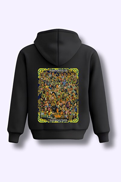 SWEAT Fb Efsaneleri Kapüşonlu Sweatshirt – Unisex Oversize 3 İplik Şardonlu 3...