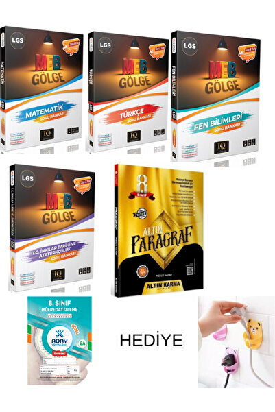 paraf yayınları IQ Gölge LGS 4lü set+Altın karma LGS paragraf soru bankası se...
