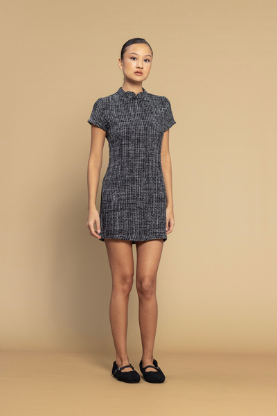 Nisan Short Sleeve and Textured Dress
