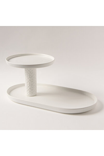 LA MESA Safa'a white porcelain cake stand cake stand 51*45*39 cm
