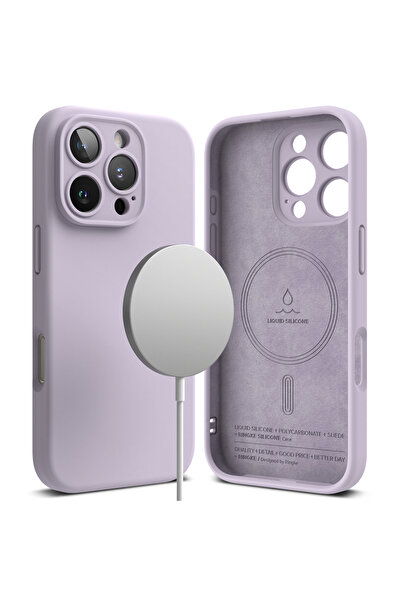 Ringke iPhone 16 Pro Max Silicone Magnetic MagSafe case, purple