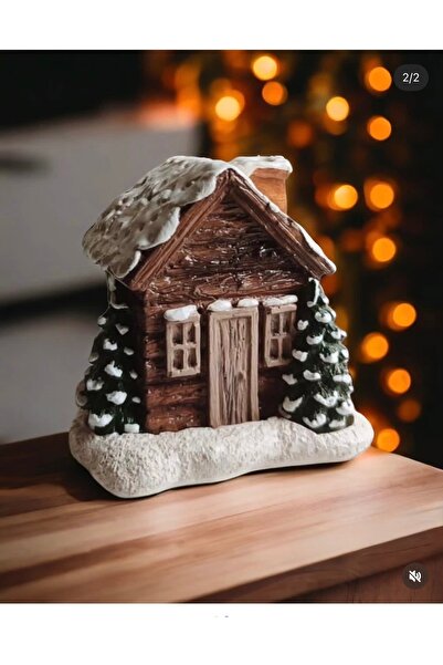 NurMood Art Decoration Karlı Dağ Evi Tütsülük – Kış Temalı El Yapımı Dekor