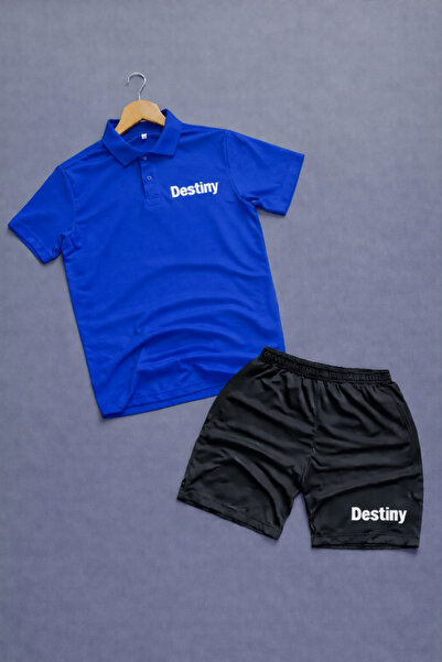 NOFLEN Polo Neck Destiny Printed 2-Piece Shorts Set