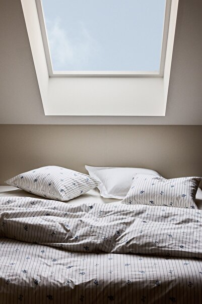 H&M Çift Kişilik/Battal Boy Perkal Nevresim Takımı