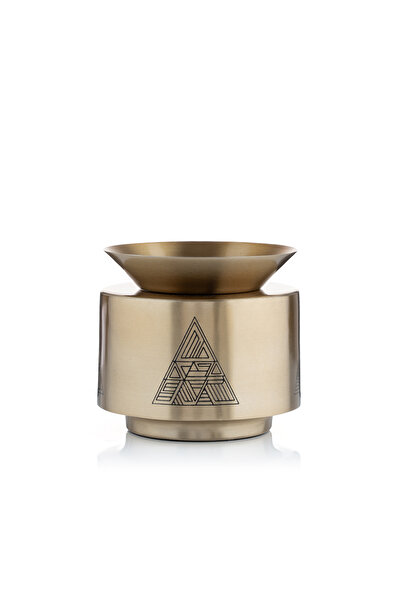 Blends مبخارة ذهبية أسطوانية الشكل بنقش مثلث من أسيب