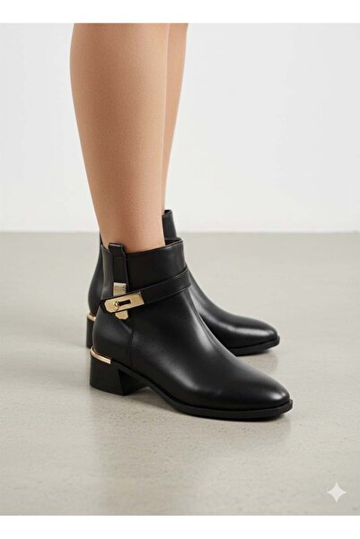 Luvesta Gold Buckle Premium Women's Boots Black