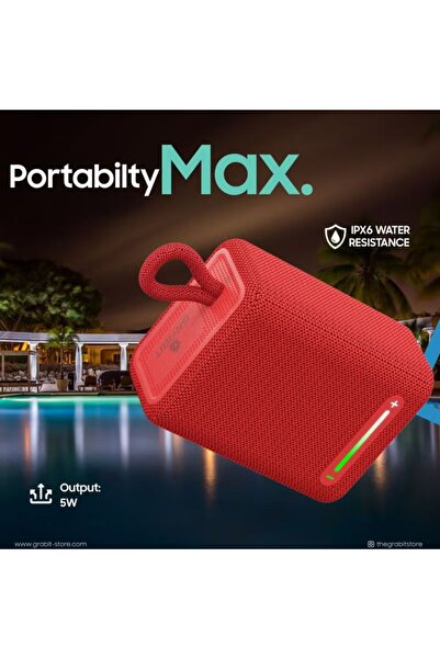 Grabit G-BUDDY 5W Bluetooth Speaker | Compact | Durable | IPX6 | 1800mAh Rech...