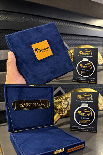 Tesbih-i Hazır Tesbihçilik Premium Kişiye Özel İsimli Kadife Kutu