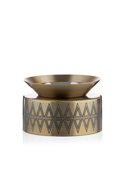 Blends مبخارة ذهبية بقاعدة مستديرة من أسيب