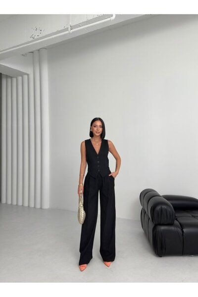 Wear Up Linen Sirti Crossed Pocket Trousers Set