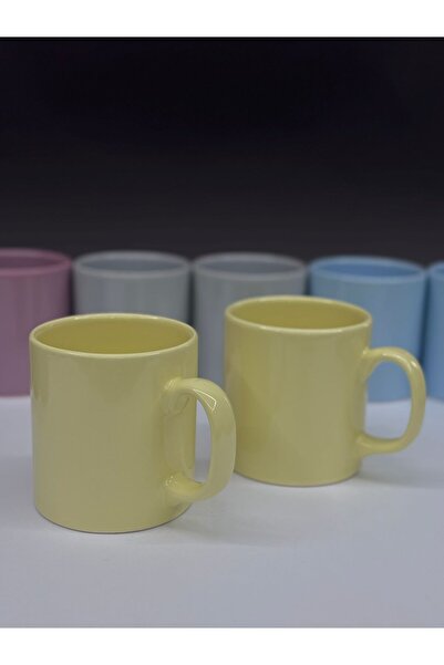 KirLiNova 7 Colored Ceramic Mugs – Set for 2 People