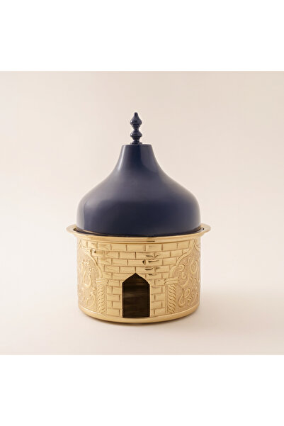 LA MESA وعاء تقديم معدني 20 × 20 × 27 سم، أزرق