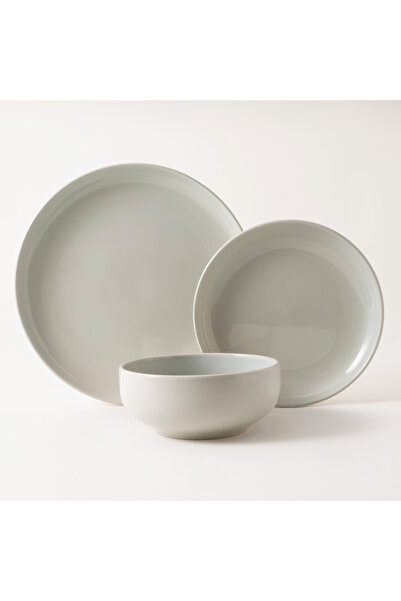 LA MESA 12pcs stoneware dinner set, green