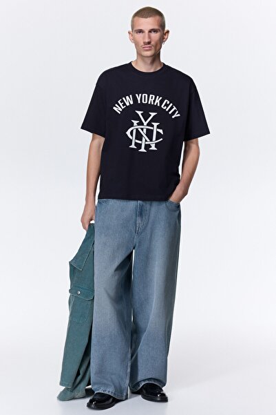 H&M Baskılı Tişört Loose Fit