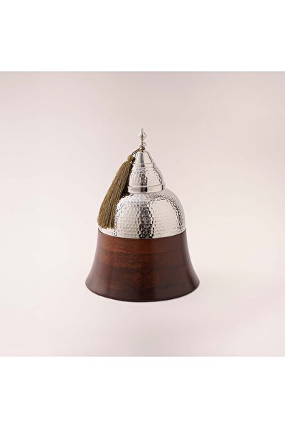 LA MESA وعاء خشبي بغطاء، حجم كبير 23 × 23 × 32 سم