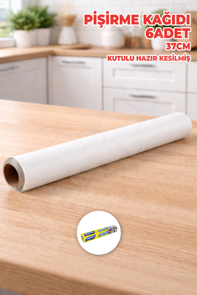 Destpak Kutulu Baking Paper - 6 Pcs - 37cm Food Contact Compatible - Pre-Cut ...