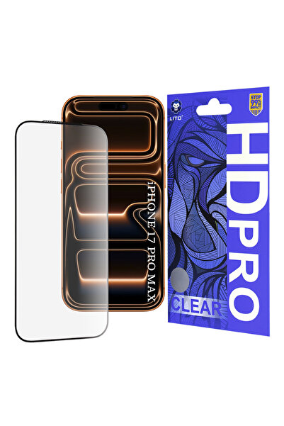 Lito Folie sticla iPhone 17 Pro Max HD Pro Clear, negru