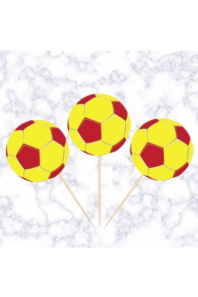 partyy bag Galatasaray Temalı 20 Adet Cupcake Sunum Kürdanı