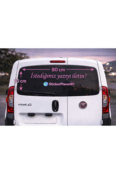 AlpiLeo Kişiye Özel Ticari Araç Arka Cam Yazısı Sticker| WV, Peugeot, Fiat Ba...