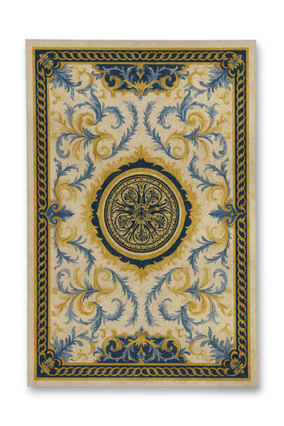 Rugs Modern Halı MOSSO Κλασικό υφαντό χαλί με φλοράλ μοτίβο σε κίτρινο και μπ...