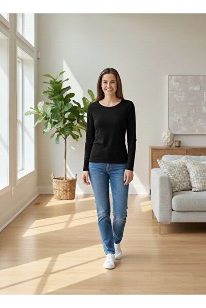 BUSEM Zero Neck Basic Long Sleeve T-Shirt