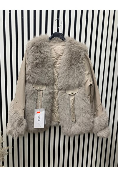 caddegiyimpendik İtalyan kürk detaylı mont