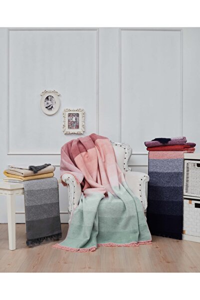 Bella Home Aksu Double-Sided Cotton Blanket - 180X220 cm - Breathable & Soft ...