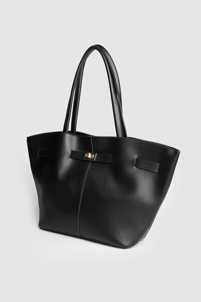 Store حقيبة يد وكتف نسائية من الجلد مع قفل مغناطيسي