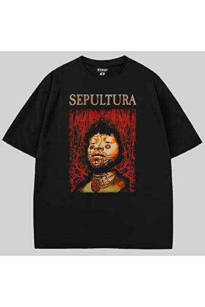 Crazy تي شيرت سيبولتورا روتز قصة فضفاضة