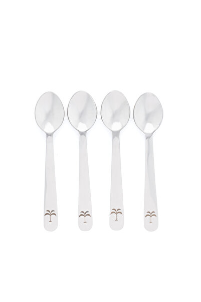Blends Stainless Steel Dessert Spoons Set of 4 with Palm Handles