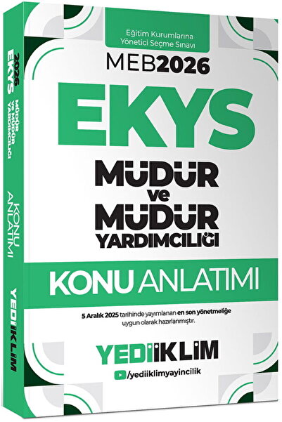 Yediiklim Yayınları Yediiklim 2026 MEB EKYS Müdür Ve Müdür Yardımcılığı Konu ...