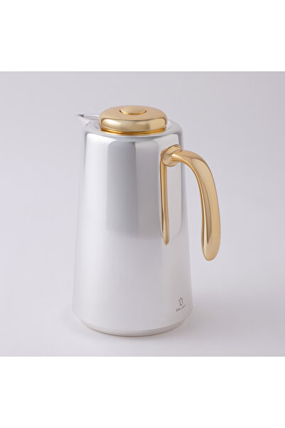 Dallaty Plastic Vacuum Flask With Acrylic Handle, Silver 1L