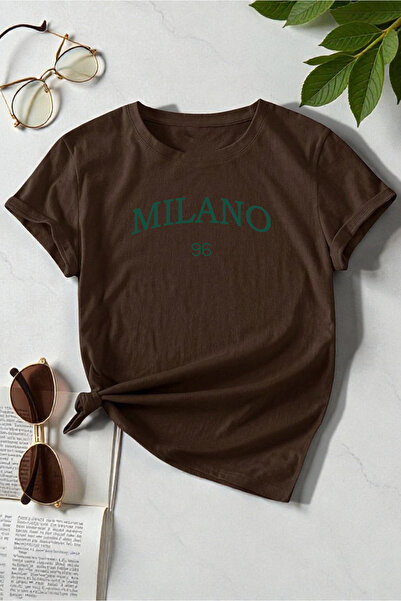uyguntarz Унісекс Мілано Принт Дизайн Футболка
