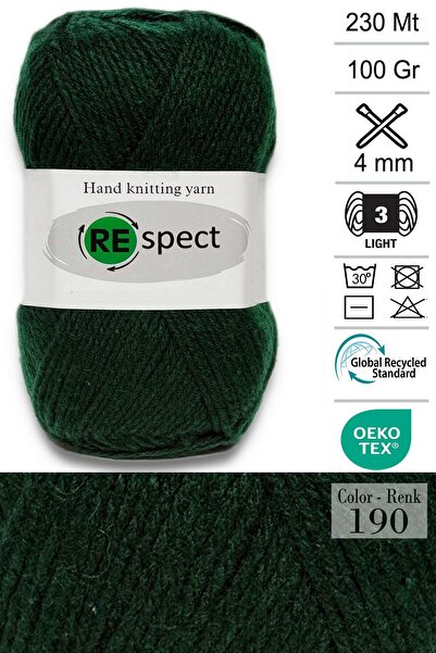 Respect 100 г - 230 м М'яка акрилова вовна - Нитка для немовлят - 190