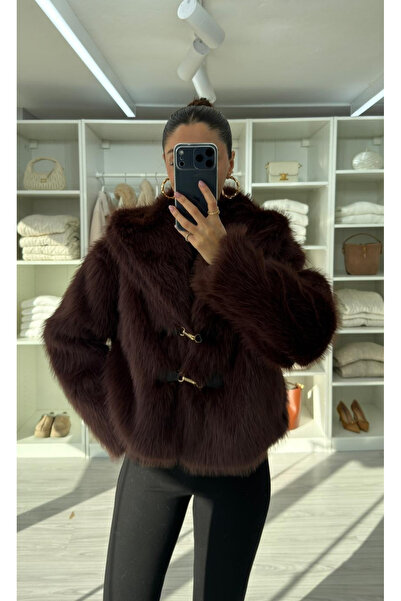 My Blog Brown Faux Fur Coat - 9679