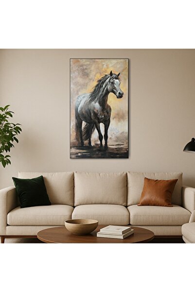 homez canvas wall art framed full horse 120*200cm