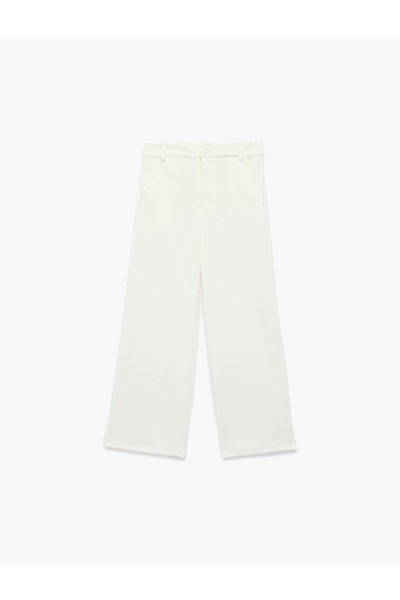 Koton Wide leg pants with button detail