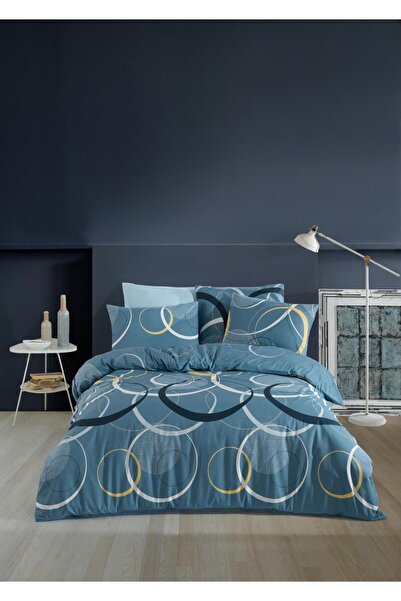 NazeninHome Ranforce 100% Cotton Double Duvet Cover Set Wave |   Without Sheets