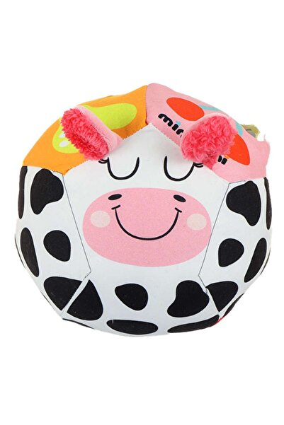 BUDİZZZ كرة أطفال ناعمة من القطيفة |   كرة تطوير XL بتصميم البقرة