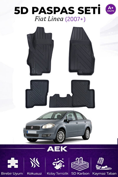 AEK Modern FİAT LİNEA ARACA ÖZEL HAVUZLU "KARBON" PASPAS TAKIMI