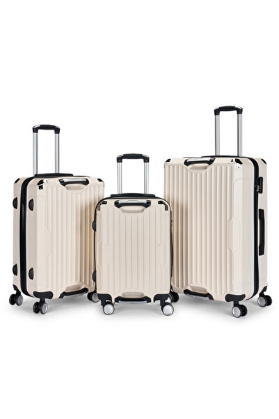 LİMRA A travel luggage set consisting of 3 wheeled suitcases with a sturdy an...